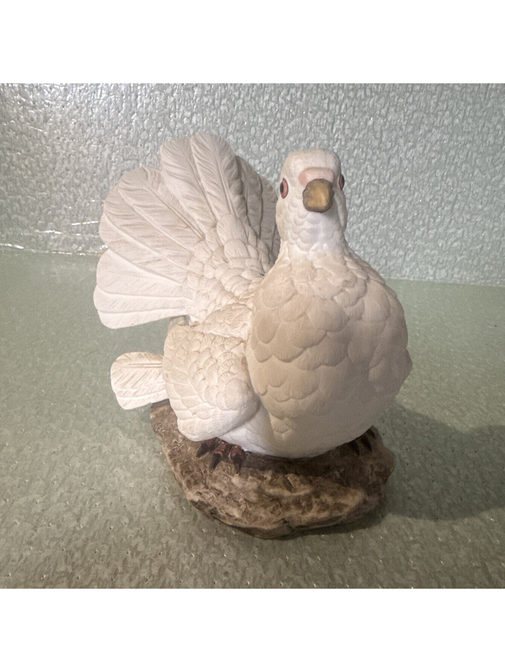 Vintage Andrea by Sadek Fan Tail Dove Porcelain Bird Figurine Japan Matte